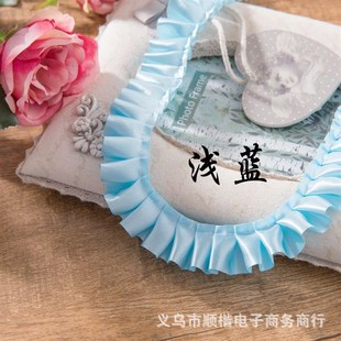 玩具工艺品花边褶皱R花边辅料20米 现货2.5cm色丁布打折花边 条