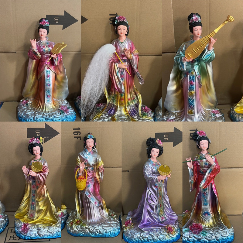 常乐七仙女神像董永小七大姐摆件