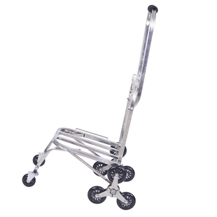 拉杆车折叠六轮爬楼梯手拉车便携行李车不锈钢载重王拉货车购物车