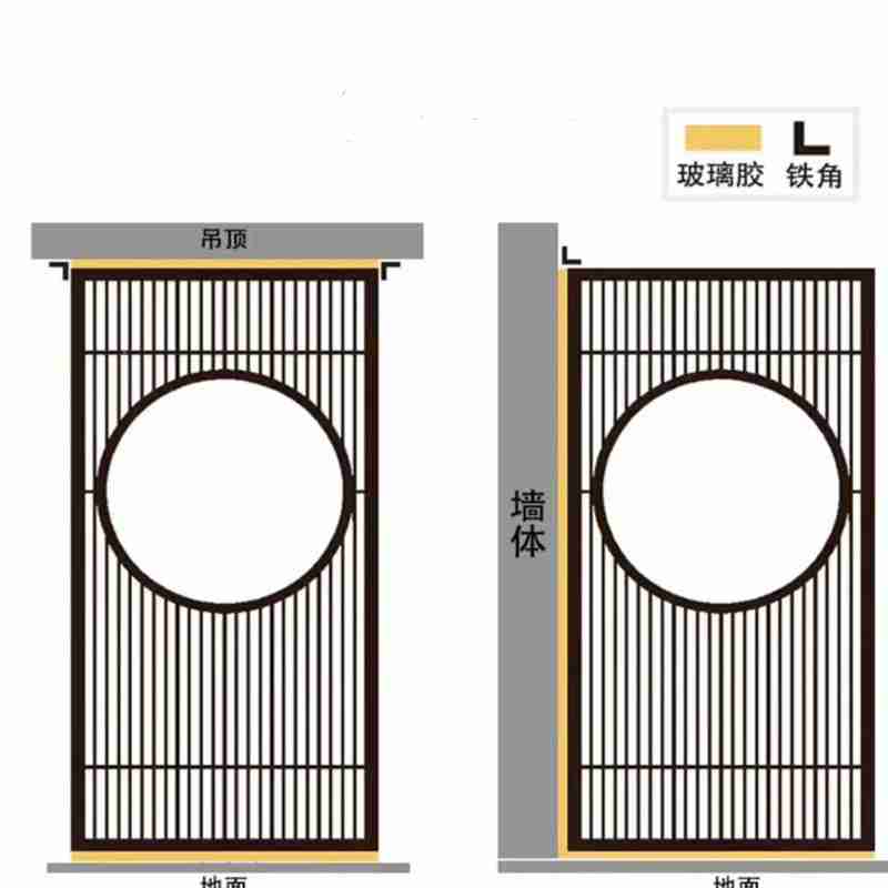 东阳木雕中式简约实木花格隔断镂空雕花屏风格栅玄关装饰仿古门窗