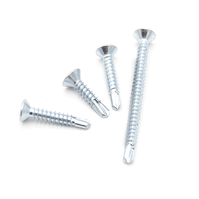 宏挺沉头钻尾螺丝平头自攻螺钉彩钢瓦钉钻铁十字头燕尾丝镀锌M4.2