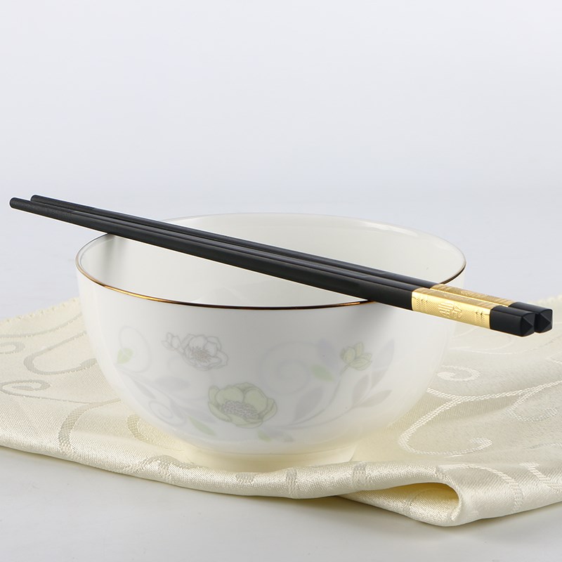 敏杨碗碟套装 家用组合碗盘餐具骨瓷均价简约花卉汤碗面碗田园风