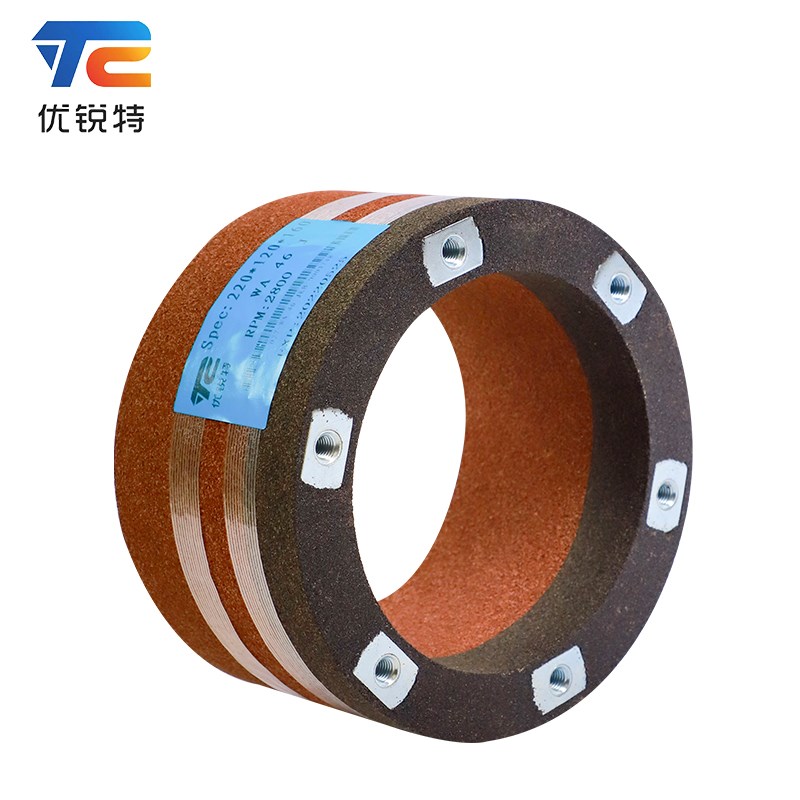 磨破碎机刀片砂轮 磨削皮机刀片螺栓紧固筒形砂轮 磨切纸机刀片