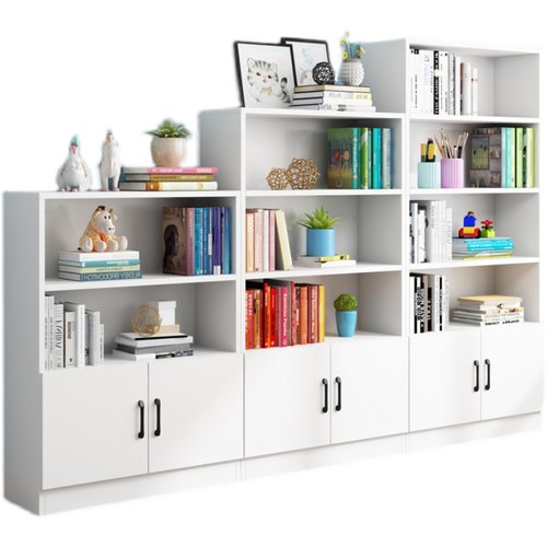 书架置物架客厅简易书柜学生家用收纳柜简约落地多层组合储物柜