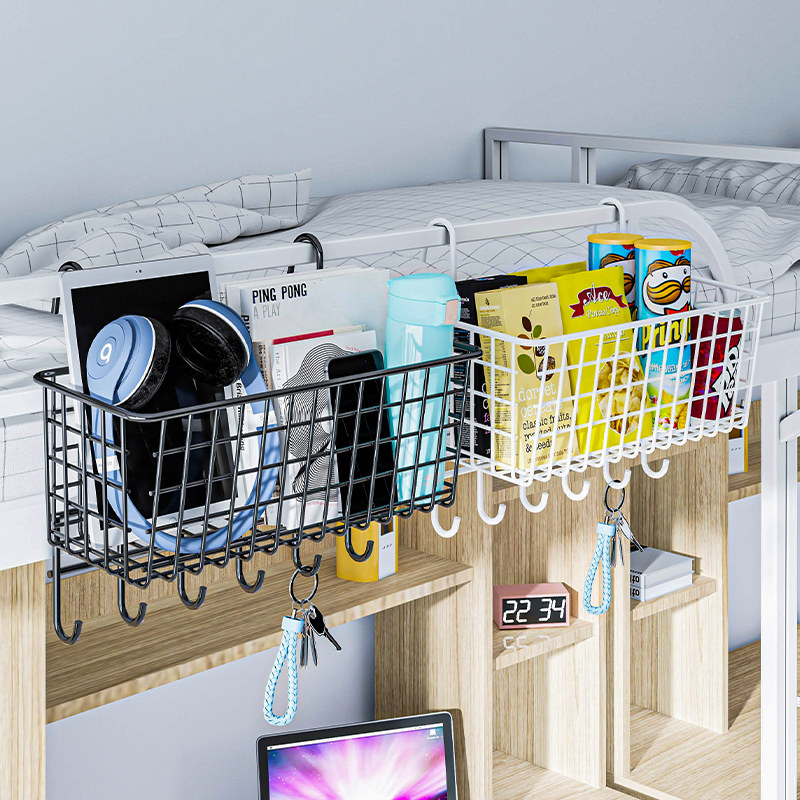 床头置物架宿舍神器收纳床上好物大学生寝室上铺空间利用床边挂篮