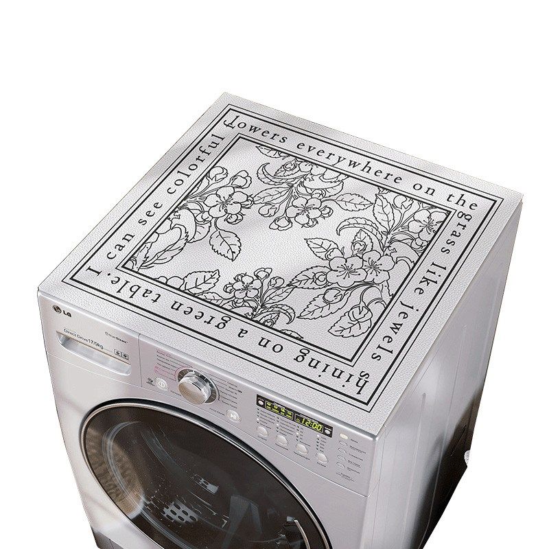 滚筒洗衣机防水盖垫台面盖布冰箱防尘垫防水皮革床头柜微波炉罩布