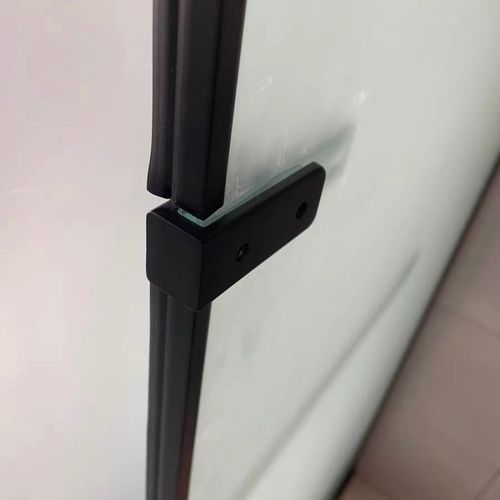 移门锁屏风免打孔锁淋浴房双门平移免开孔黑隔断门无孔锁玻璃锁