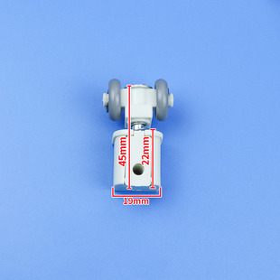 老款小折叠门35款配件卫生间铝合金吊轮玻璃门折叠门五金配件滑轮