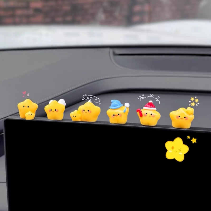 小星星车载摆件汽车中控台屏幕装饰品车内可爱电动车小配饰小礼物