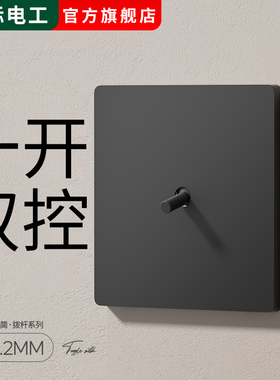 国际电工86型酒店民宿黑色复古美式工业极简风格拨杆开关插座面板