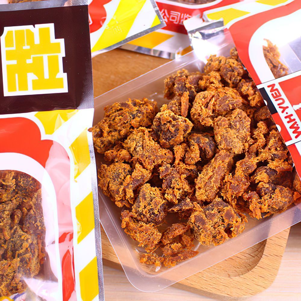 香港华园牛肉片沙爹五香牛肉粒沙嗲味休闲食品办公室解馋零食小吃