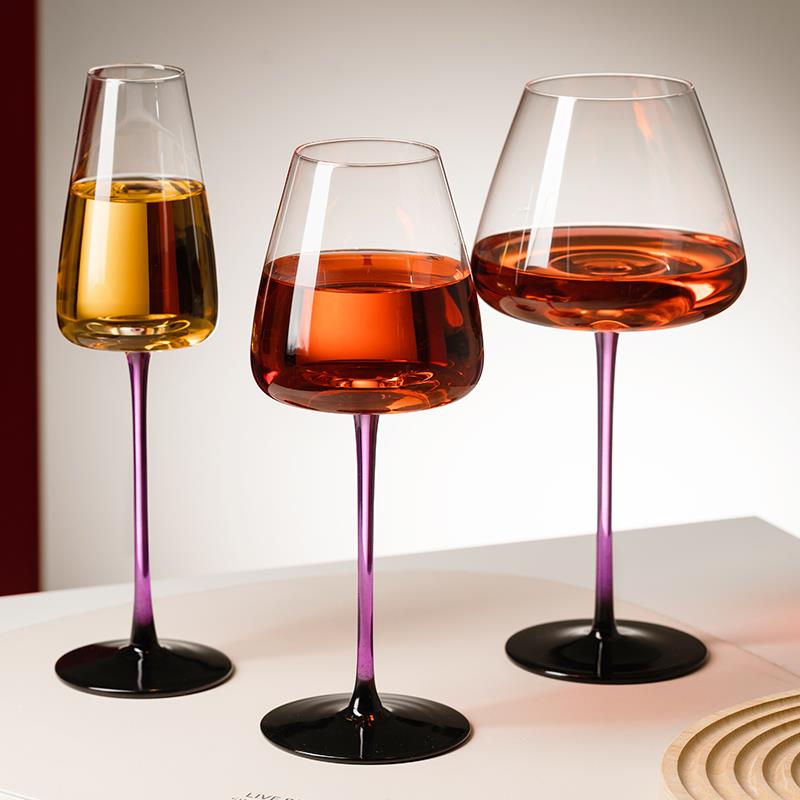 高脚杯套装红酒杯家用水晶玻璃 创意白葡萄酒杯ins高档香槟杯子