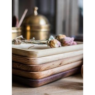 茶盘托盘木质小号茶托杯垫咖啡功夫茶道红樱桃木黑胡桃木杯垫托盘