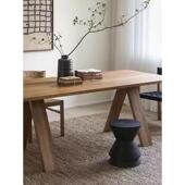 侘寂风实木覆古餐桌会议长桌工作台民宿原木风极简茶桌家用书桌