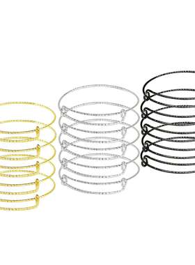 电商满天星活动手镯欧美DIY可调节钢丝推拉手环