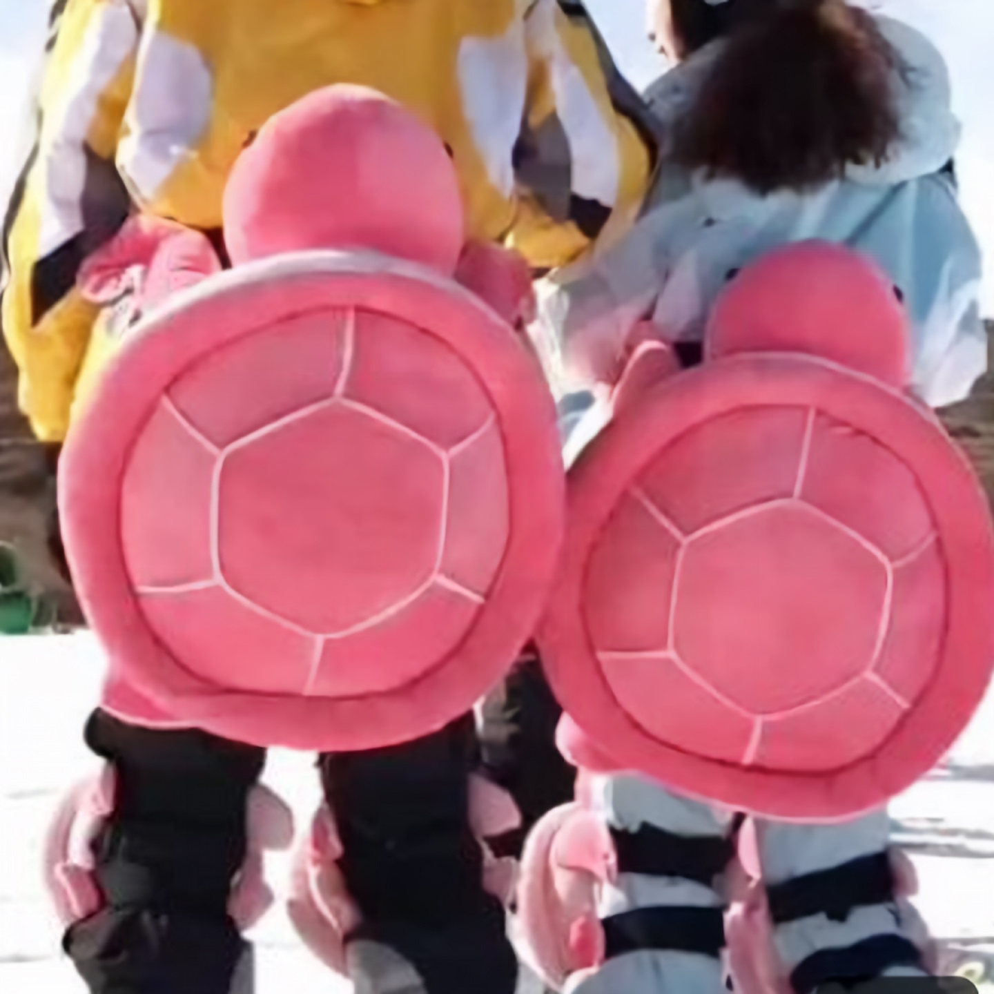 滑雪护具毛绒玩具护臀垫卡通小乌龟护肘护膝成人亲子滑冰防摔垫