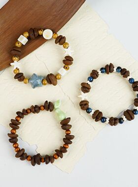 景德镇陶瓷手串咖啡豆提神不掉色女高级感新中式百搭饰品手链