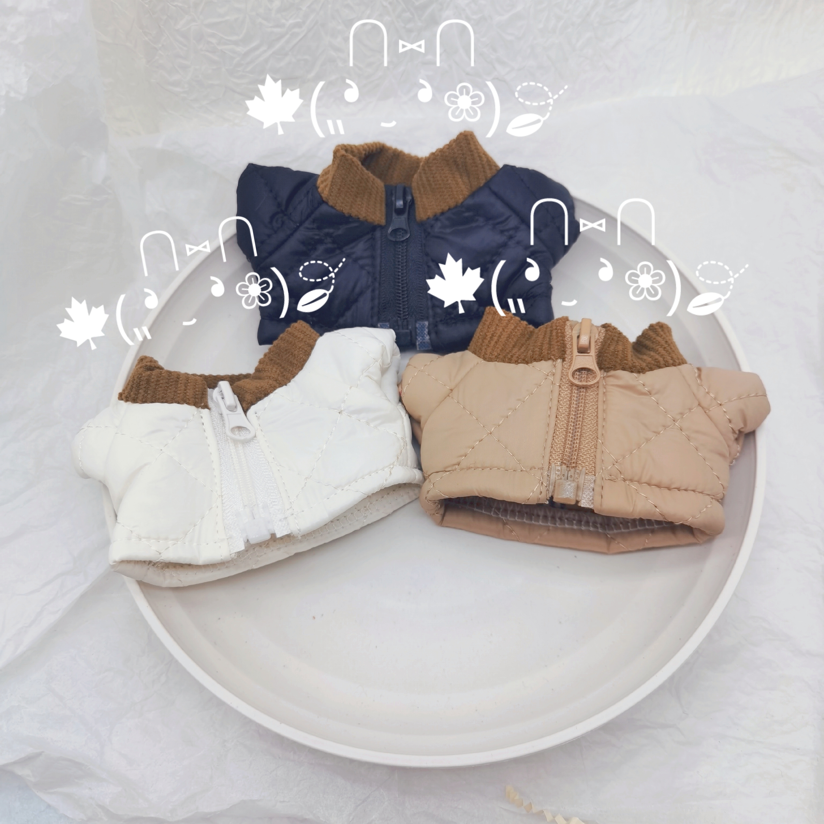 一二三代拉布布娃衣冬季加厚羽绒服面包服外出换装娃衣棉服