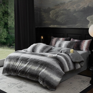 费斯巴赫高端A类兔毛绒四件套牛奶绒冬季 被套加厚床单保暖床