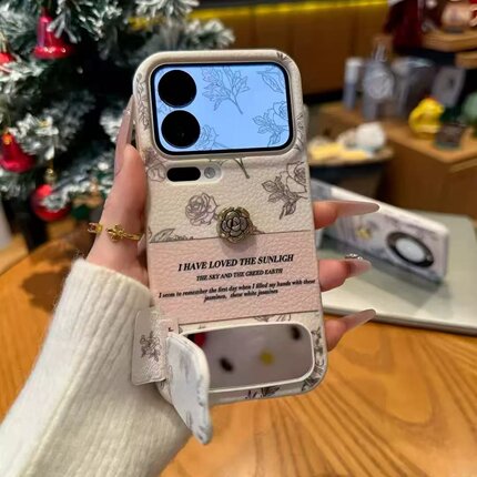 瞒喆立体花朵适用于oppo findx9手机壳x8Sprox7保护套reno14pro/13/12/9/8/7女K10软A6GTA5proA3A2新款仿皮