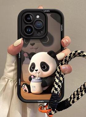 牛奶小熊猫适用小米17promax手机壳15/14/13/12/10/9Civi5pro女红米Note15pro+保护套K90/k80/70E60pro高竹