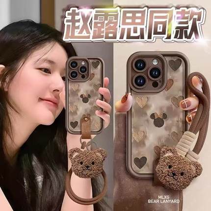 棕小熊米奇适用于vivoy500/300i手机壳y93/85/83/81/78plus女款y77/73/70/67新款z3i/T2xy55s/50/35+20高竹
