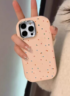 简约彩色波点适用于OPPOrealme真我14pro+13手机壳15/11neo7x/6seGT8prok12x新款K11/109全包V50镜框保护套