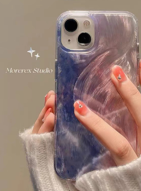 高级渐变粉紫适用于三星s25plus手机壳s24+s23/s22/s21FE新款保护套note20ultra/s10/9/8女防摔A54/53羽纱