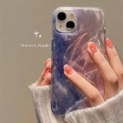 高级渐变粉紫适用于三星s25plus手机壳s24+s23/s22/s21FE新款保护套note20ultra/s10/9/8女防摔A54/53羽纱