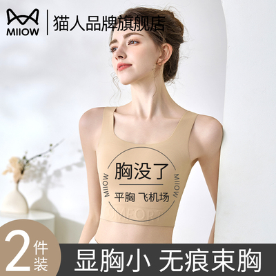 猫人内衣大胸显小收副乳防下垂