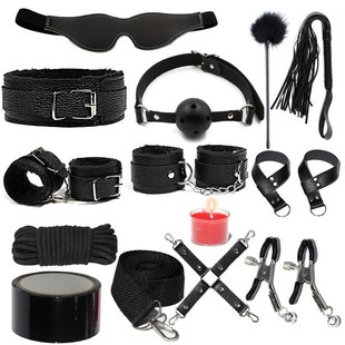 adult plush binding bdsm 捆绑 toy fun sex nipple leather set