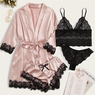 Clo Plus Pajamas Four piece Womens Size Underwear Sexy Home