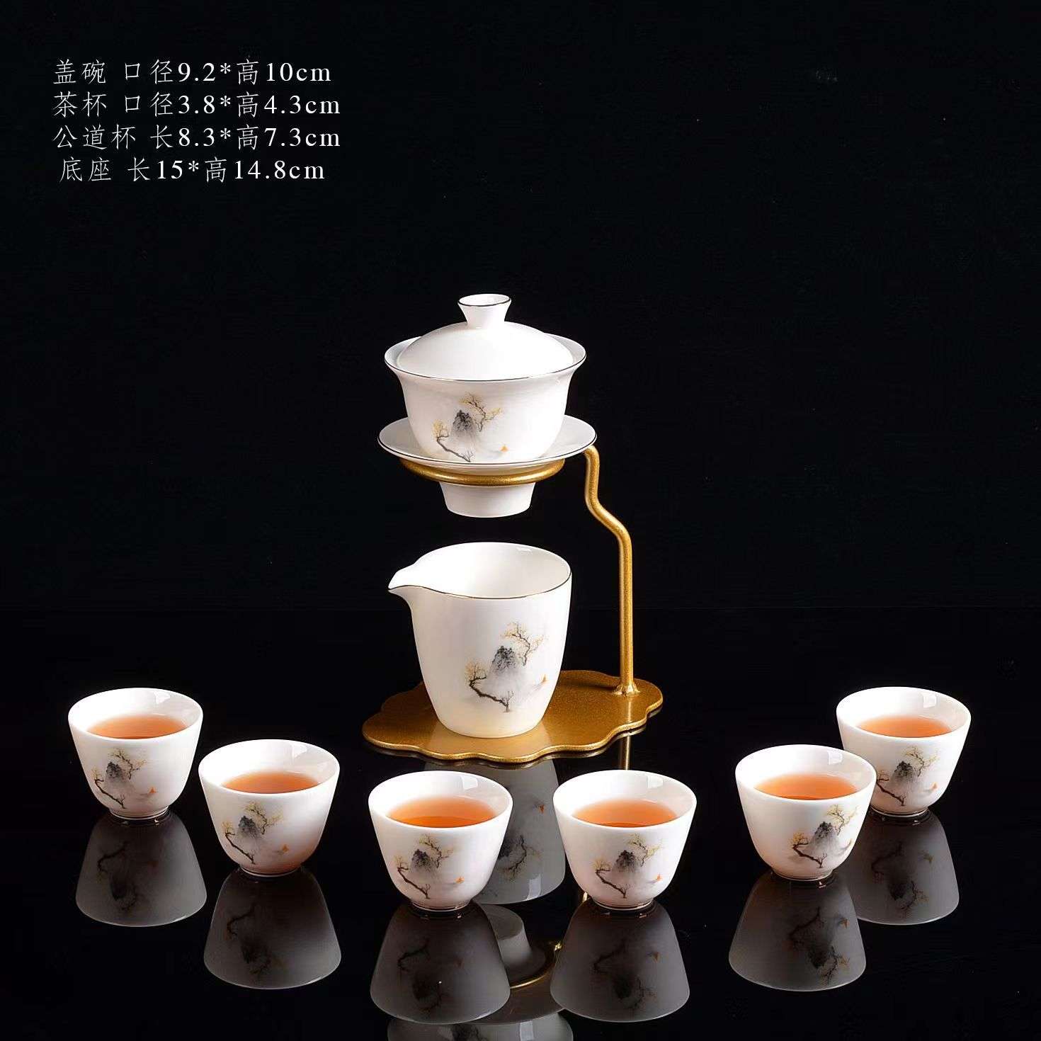 德化防烫羊脂玉白瓷功夫茶具节日礼品套装陶瓷家用茶壶办公室