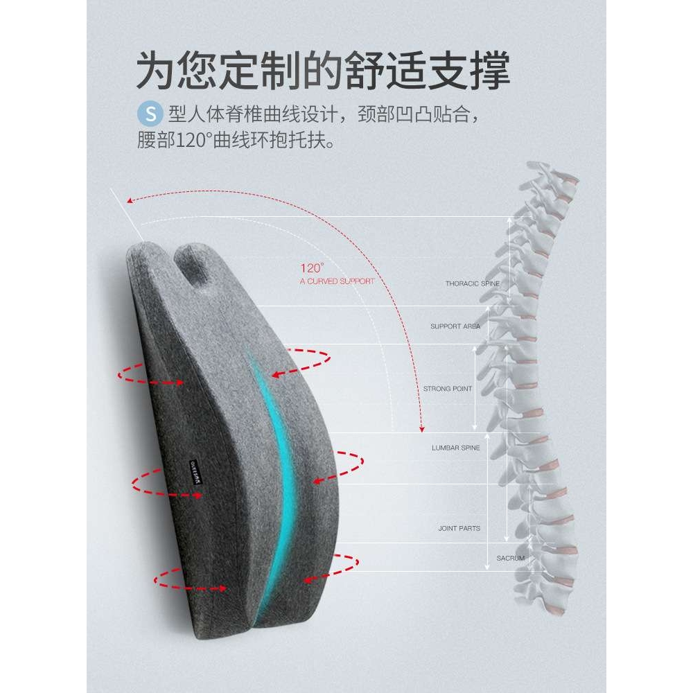 乔氏靠枕背垫腰枕办公室沙发护腰神器客厅座椅靠垫腰靠椅子靠背垫