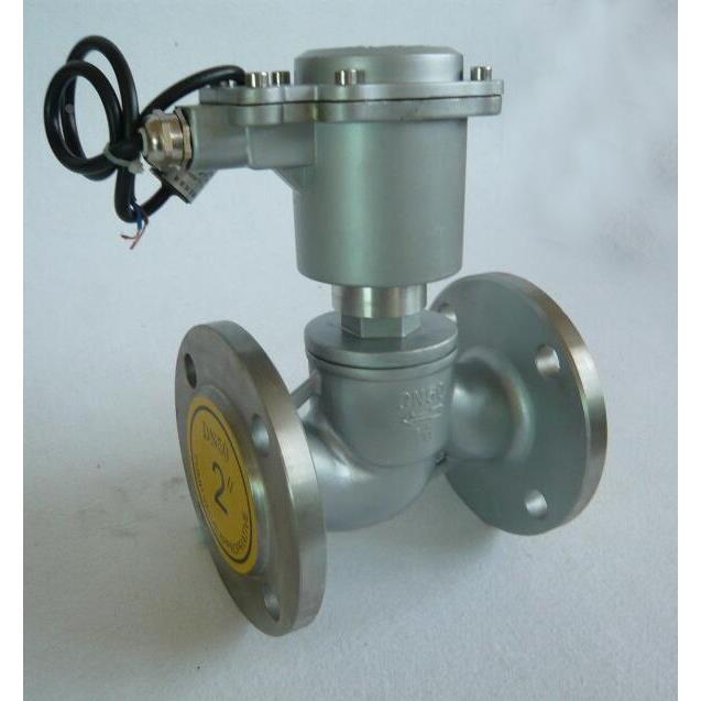 ZBSF高温蒸汽导热油氮气220V防水防爆全不锈钢法兰电磁阀DN25 50