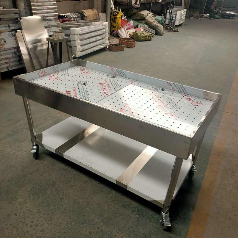 卤肉熟食分拣台卤煮卤菜车沥水专用现捞漏网漏水篮子不锈钢筛网