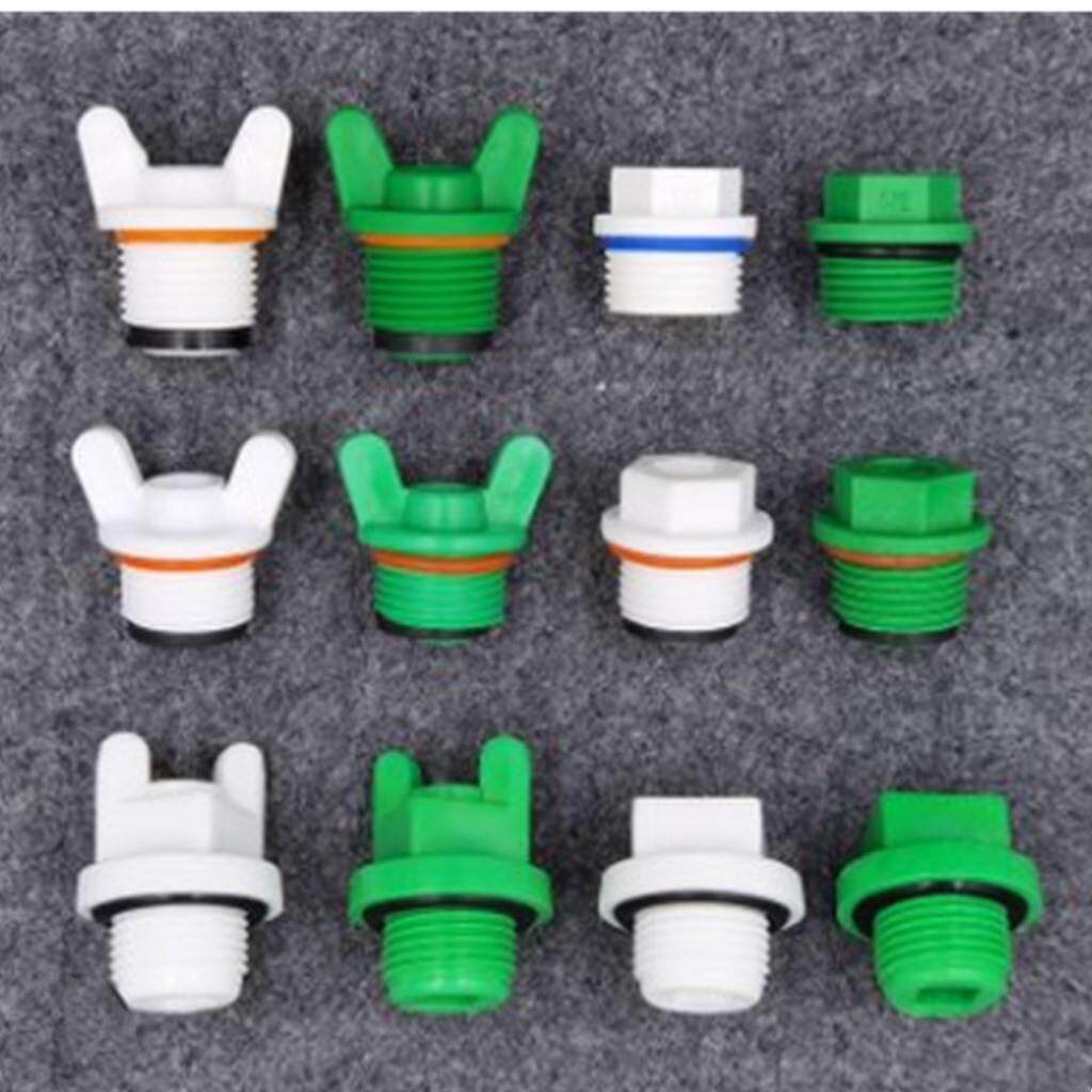 ppr外丝堵头4分20内丝日丰款绿色白色堵帽管堵试压免生料带