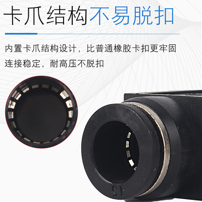 。气动气管接头LSA节流阀限流调速调节管道阀快速PA4/6/8/10/12MM