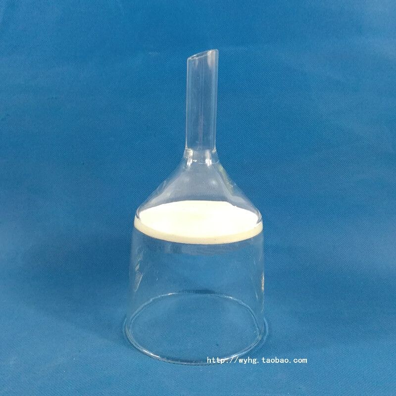 。砂芯漏斗 500ML 垂熔漏斗 G1/G2/G3/G4/G5/G6 玻璃漏斗 耐酸漏