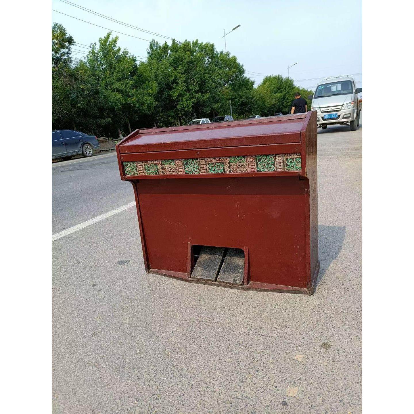 老式脚风琴实木脚踩风琴怀旧复古七八十年代脚踏风琴老怀旧老物件