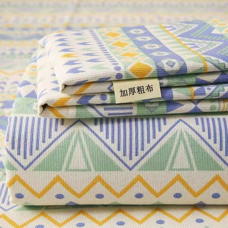 新款加厚老粗布床单三件套单人双人棉麻被单亚麻布凉席宿舍四季