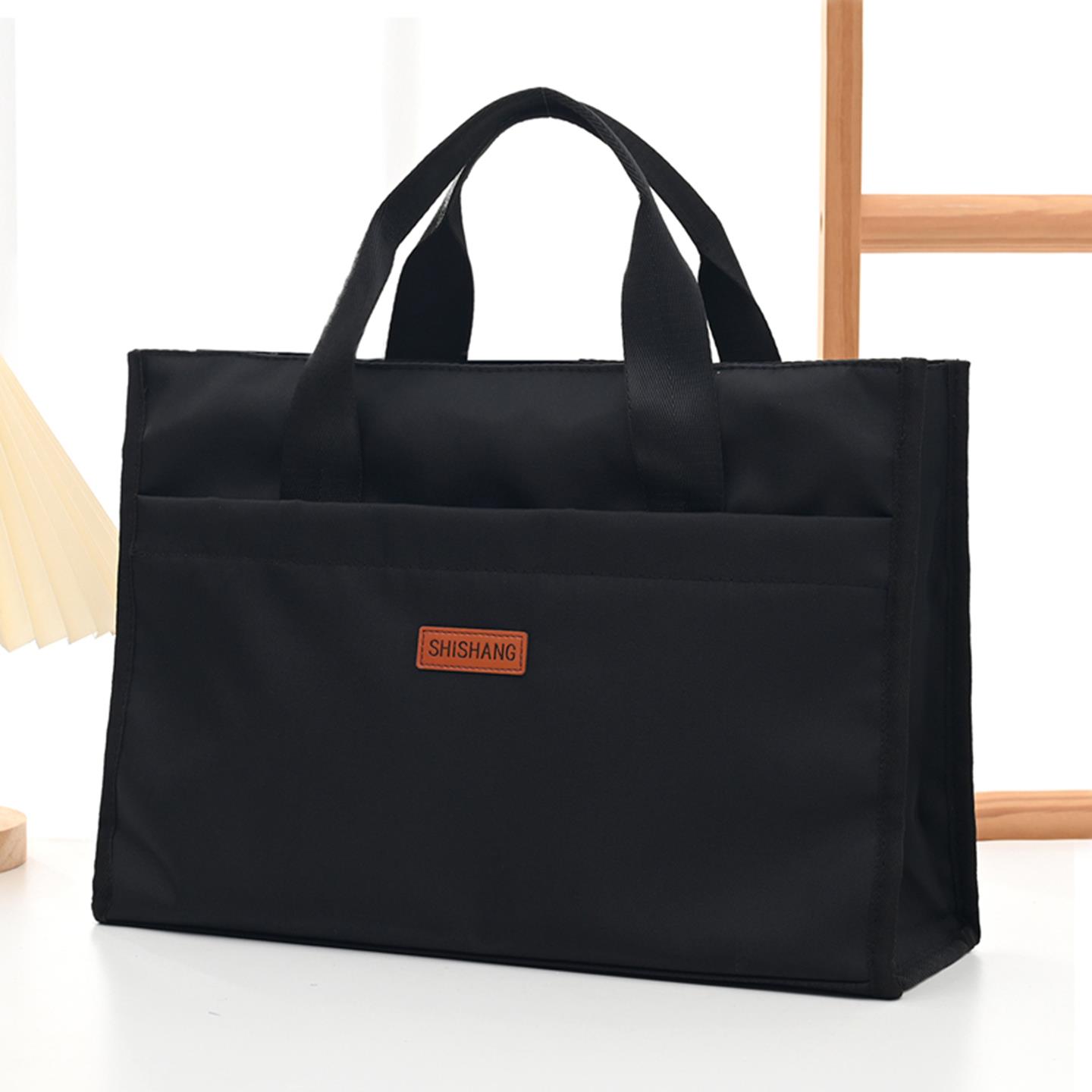 男士上班手提公文包大容量男女通勤手提袋a4文件商务笔记本电脑包