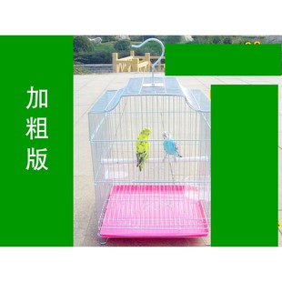 加粗不锈电镀钢丝鸟笼鹦鹉笼八哥笼画眉笼鹩哥笼相思鸟笼通用加固