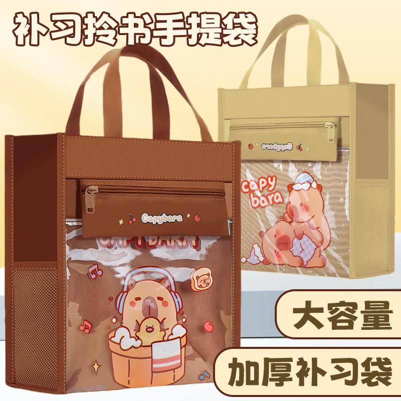 手提补习袋小学生初中生大容量高颜值加厚拉链式收纳袋补课文件袋,文具电教/文化用品/商务用品,补习袋/学科袋/科目袋,淘宝优惠券,粉丝福利购,淘宝优惠卷