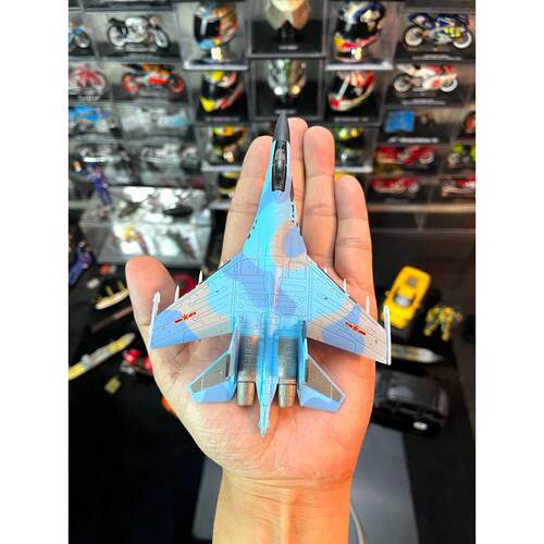 1：144合金飞机SU35战斗机中国版成品金属模型带武器合金支架摆件