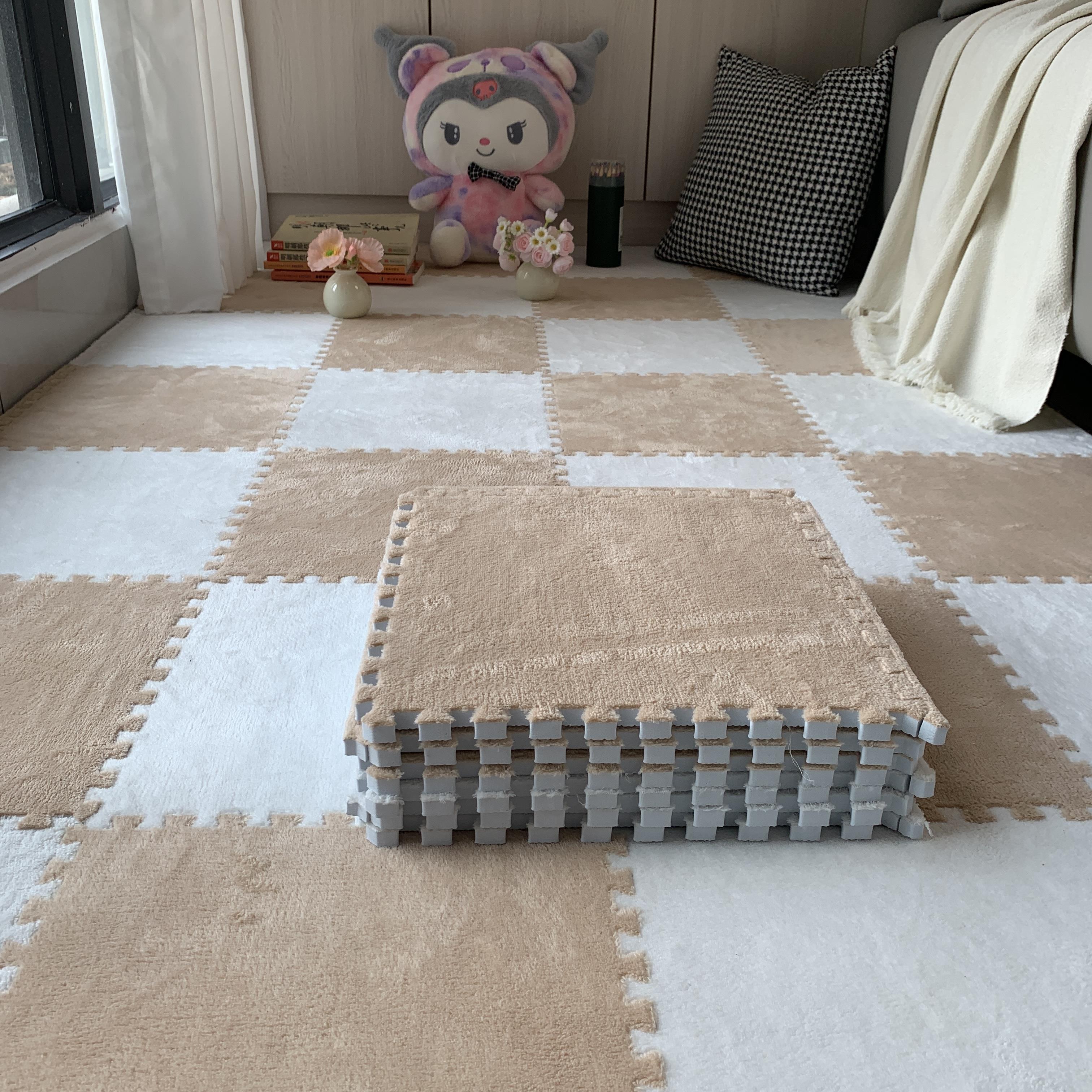 雪芙绒拼接地毯卧室ins风客厅房间床边毯飘窗垫窗台垫四季通用