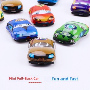 六一儿童节小礼物彩色回拉拼图Q版微型车模型微商推送礼物