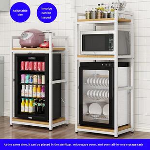 消毒柜置物架厨房餐厅烤箱微波炉电饭煲小冰箱离地滑轮收纳架子