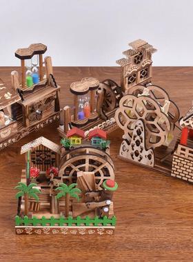 工艺品摆件竹木家居摆设玩具模型桌面摆设创意儿童礼物木制音乐盒