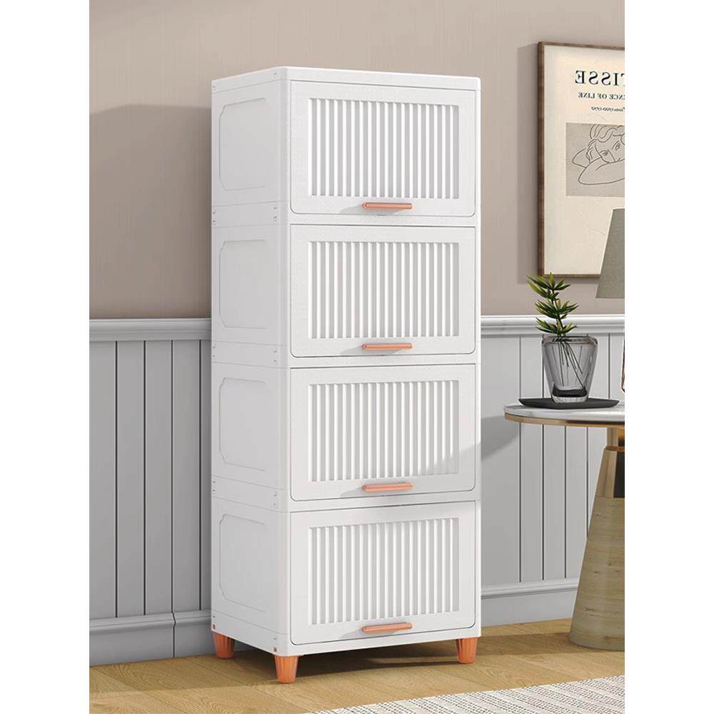 翻转玩具客厅袋储物柜厨房零食储物架多层货架储物柜家用窄缝